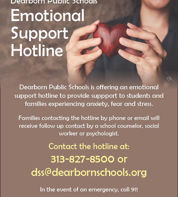 Dearborn Public Schools Emotional Support Hotline